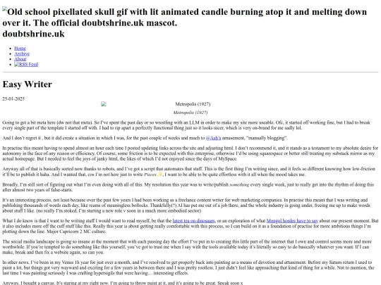 writer template screenshot