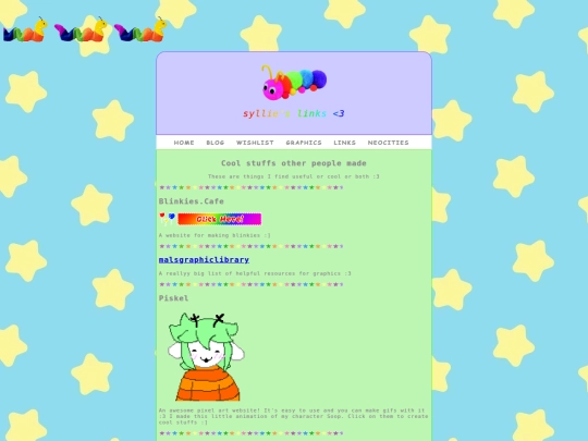 links screenshot