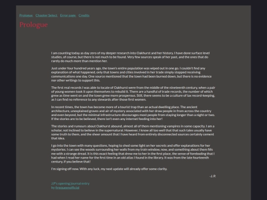 Prologue screenshot
