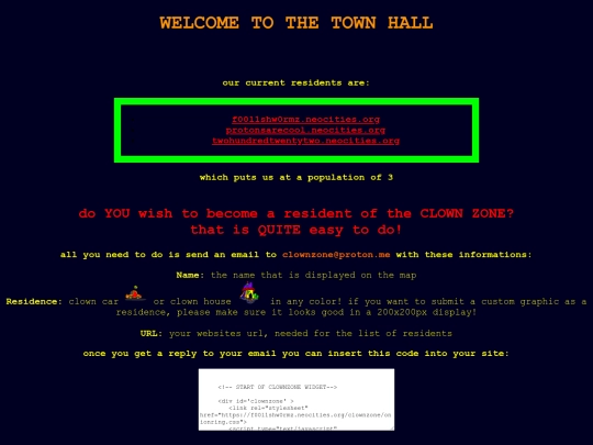 clownzone/townhall screenshot