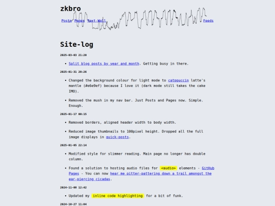 site-log screenshot