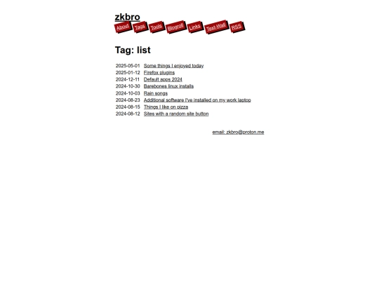tags/list screenshot