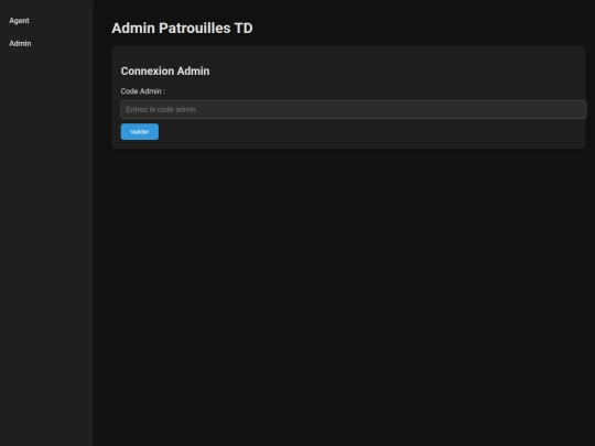 admin screenshot