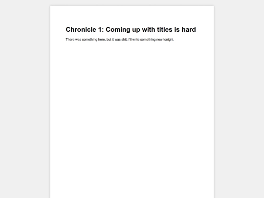 chronicles/chapter01 screenshot