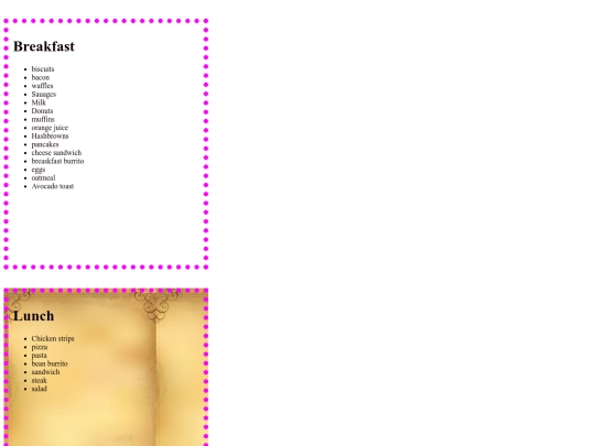 restaurant-menu-assignment screenshot