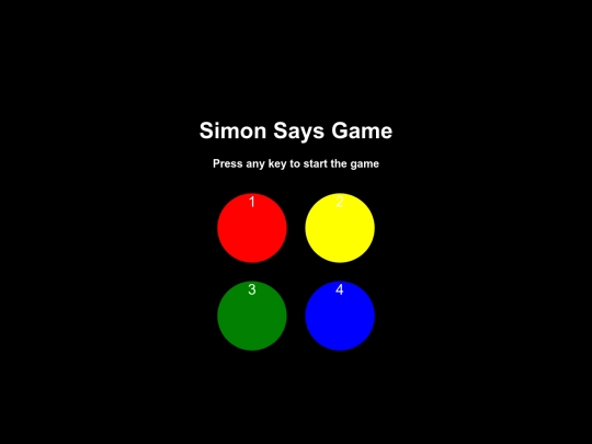 SimonSays screenshot