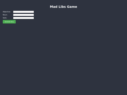 apps/madlibs screenshot