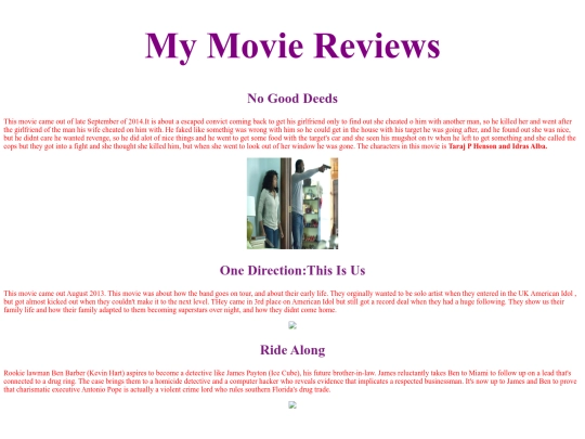 CSS+Practice/Moviereview screenshot