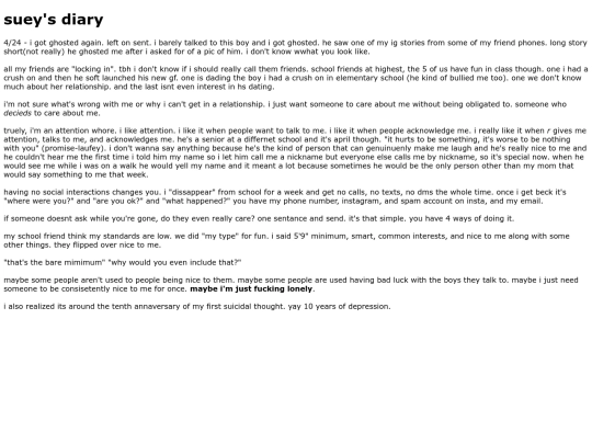 diary screenshot