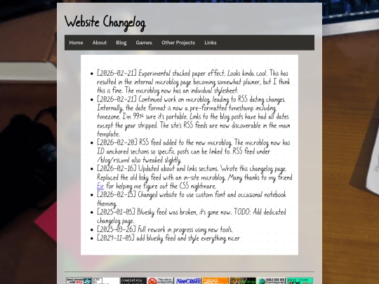 changelog screenshot