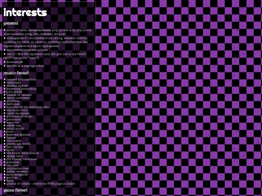 interests screenshot