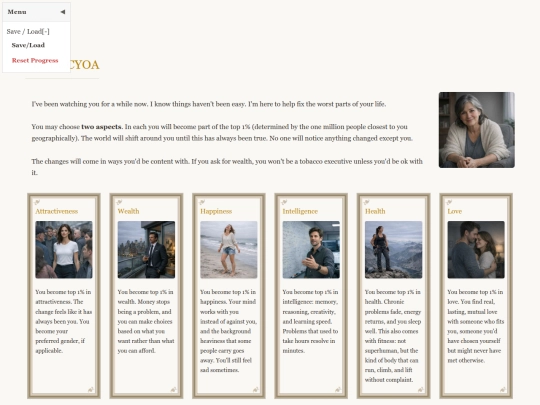 onepercent/cyoa screenshot