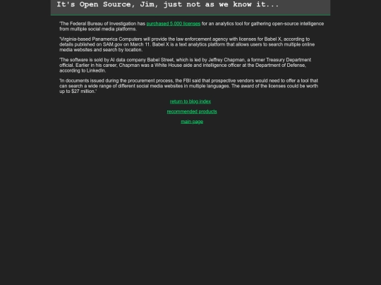 blog/FBI-purchases-5000-OSINT-licenses screenshot