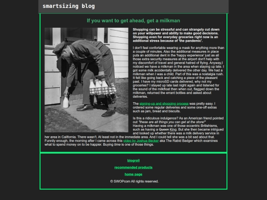 blog/I-have-a-milkman screenshot