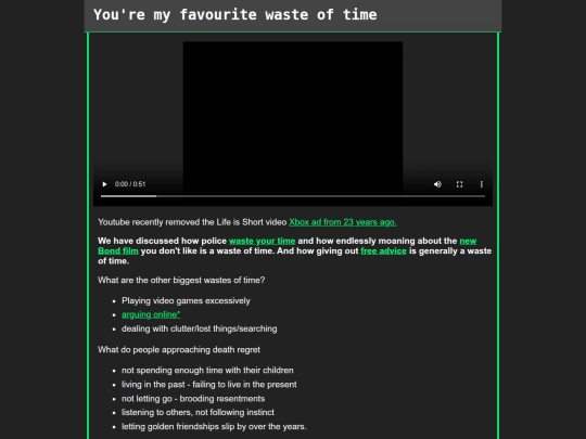 blog/favourite-waste-of-time screenshot