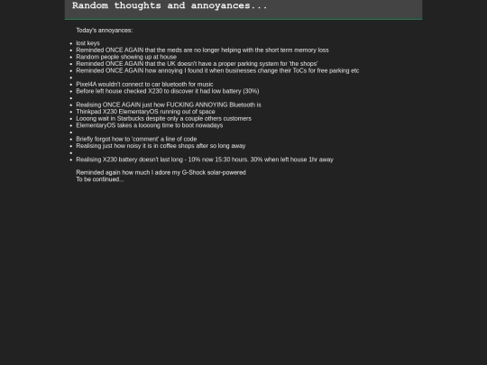 blog/random-annoyances screenshot