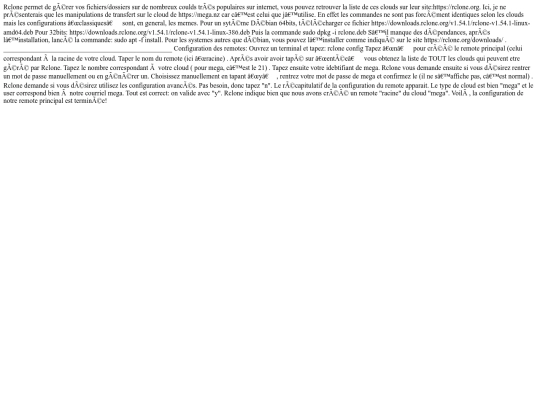 RCLONE/configuration de Rclone screenshot