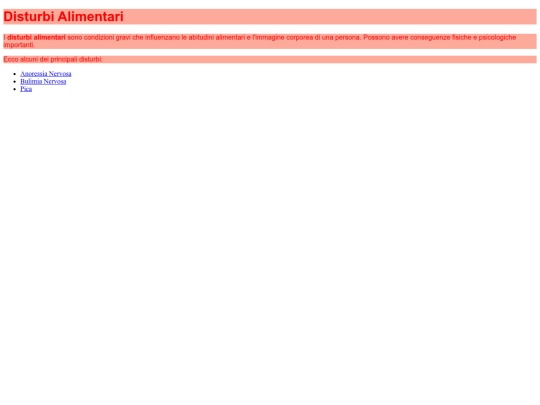 pagine/Disturbi screenshot