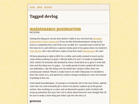 blog/tags/devlog screenshot