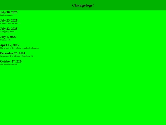 changelog screenshot