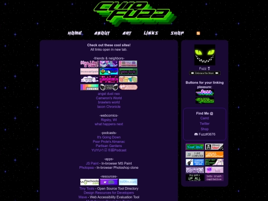 links screenshot