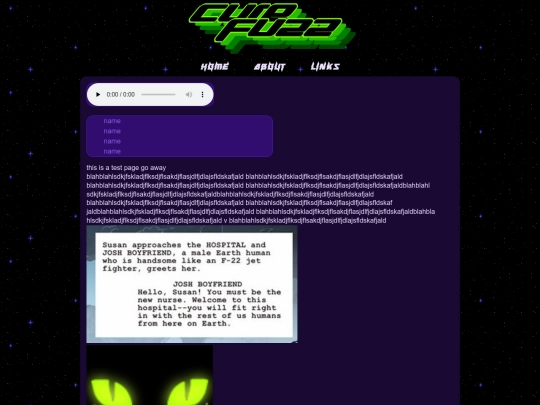test screenshot