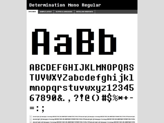 fontt/dtm-mono-demo screenshot