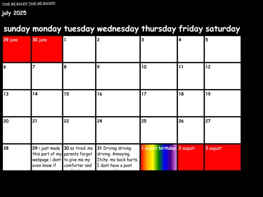 diary screenshot
