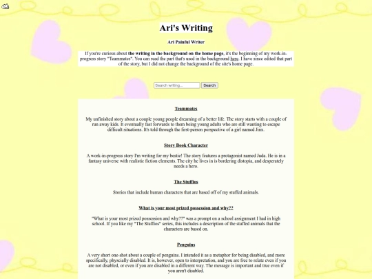 writing screenshot