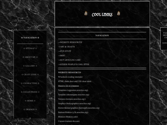 links screenshot