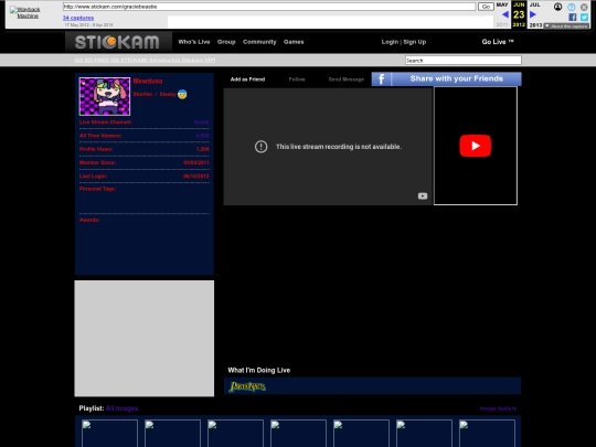 graciebeastie _ Stickam screenshot