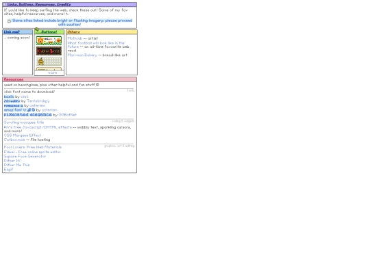 links screenshot