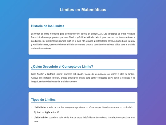 limites screenshot