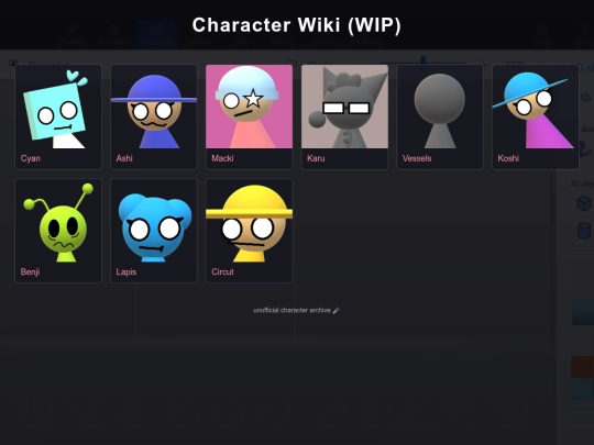 characters screenshot