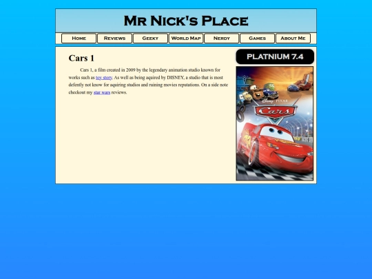 reviews/movies/cars/cars screenshot