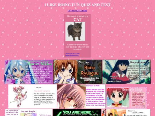 quizes screenshot