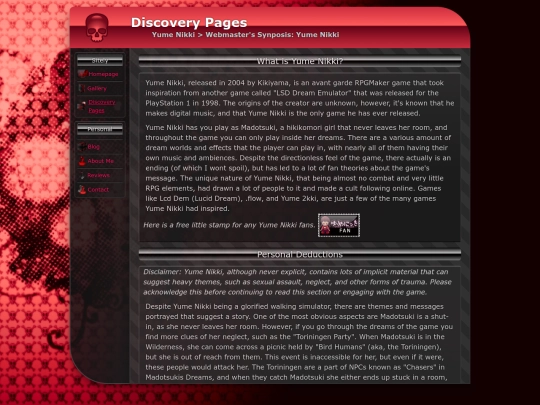 aero-punk/discovery-pages/yume-nikki-synopsis screenshot