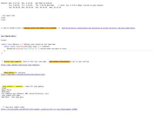 sub/javanotes screenshot