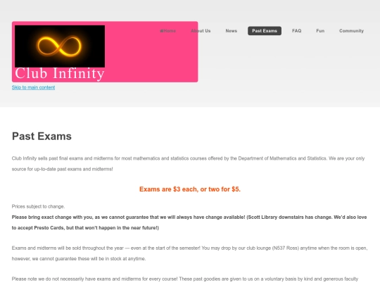 exams screenshot