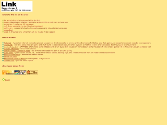 links screenshot