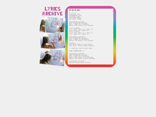 lyrics/doordonot screenshot