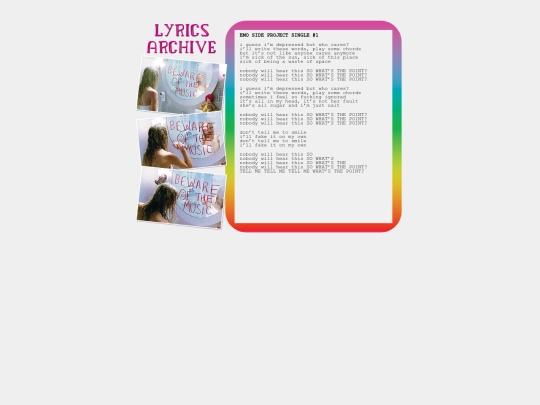 lyrics/emosideproject screenshot