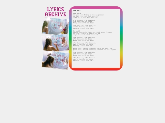 lyrics/thefall screenshot