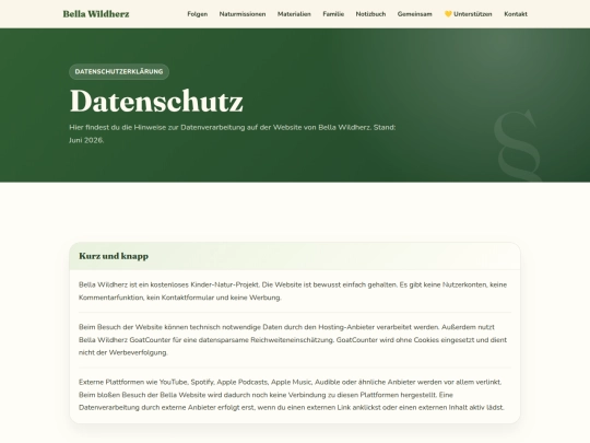 Datenschutz screenshot
