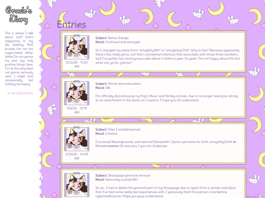 graciesdiary screenshot