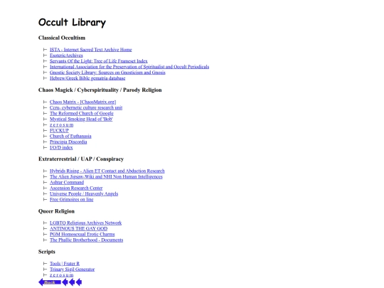 library/occult screenshot