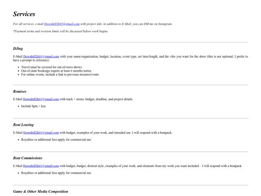 services screenshot