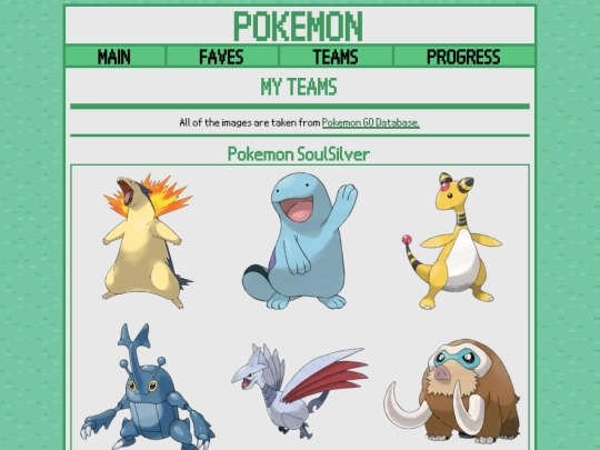 pokemon-teams screenshot