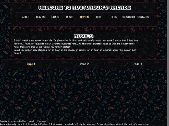 movies/page/1 screenshot