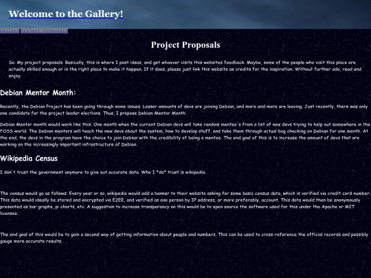 projects screenshot